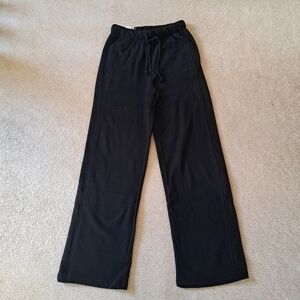 New! Garage Pants Ultra Fleece Essential Straight Leg Jet Black Size XS Bottoms